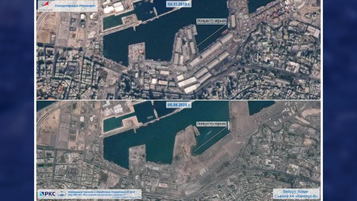 El antes y después de la explosión en Beirut