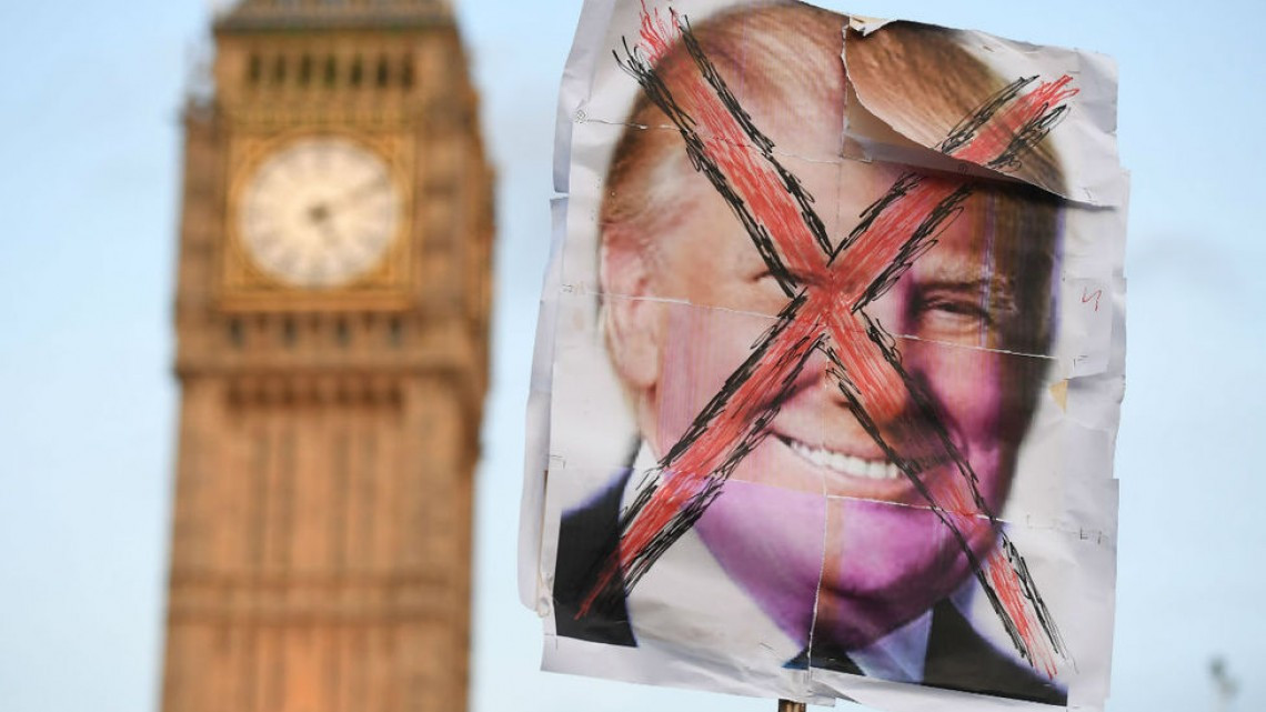 Protestan en Londres por la próxima visita de Trump a Reino Unido 