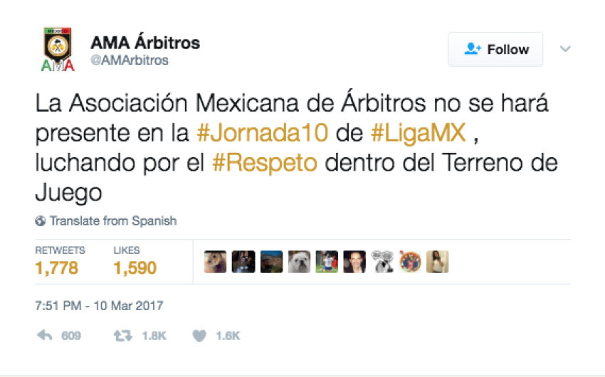 AMA no se presentará en la Jornada 10 de la Liga MX