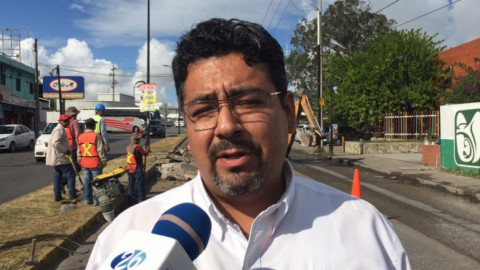 Cierran por bacheo calle Rosalio Bustamante y 16 de septiembre