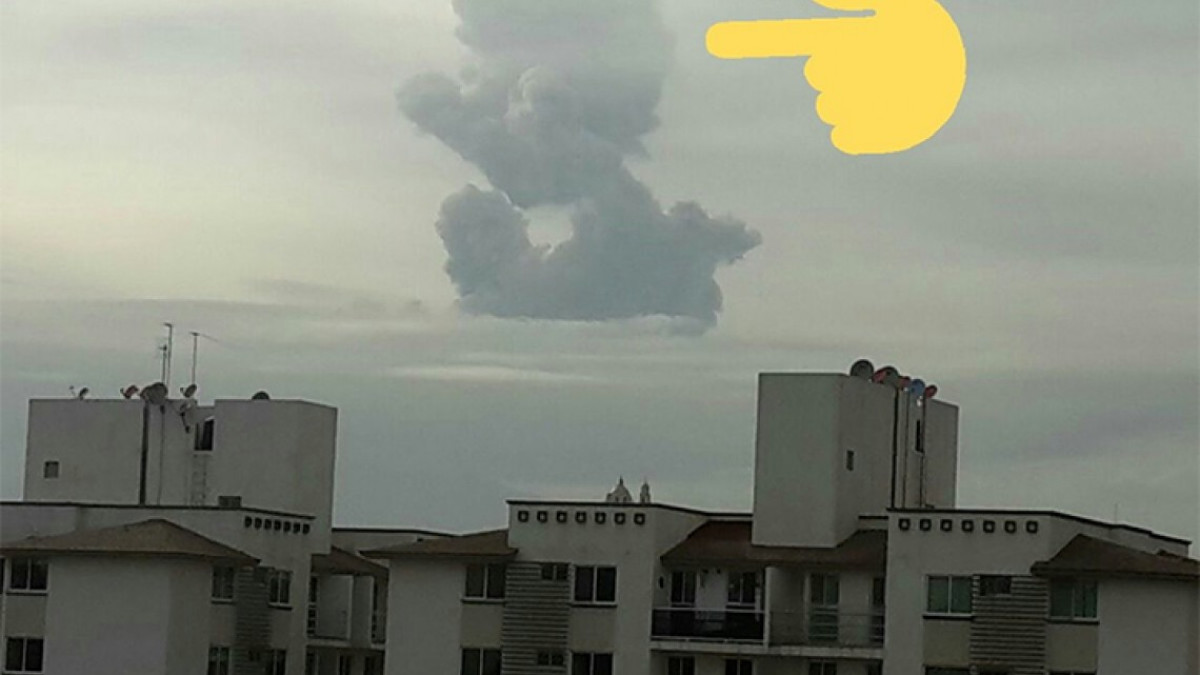 Redes ven en fumarola del “Popo” a un pitufo