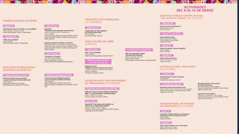 ITCA presenta la agenda cultural de enero 2024