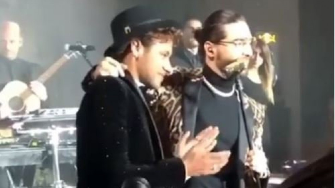 La emoción de Neymar cuando Maluma cantó en su cumpleaños 