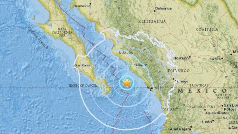 Se registra sismo en Baja California Sur