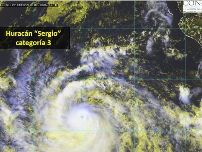 “Sergio” ya es huracán categoría 4