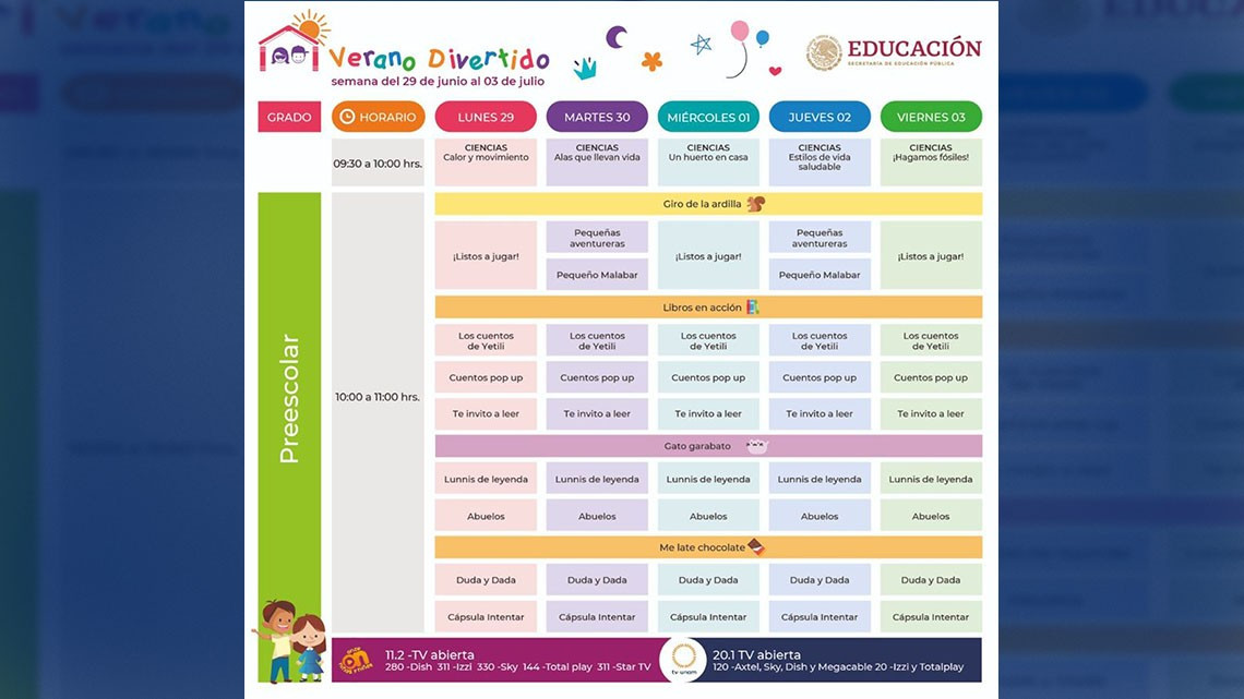 Sigue la Programación de “Verano Divertido 2020”