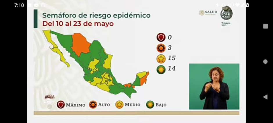 14 estados en semáforo verde epidémico
