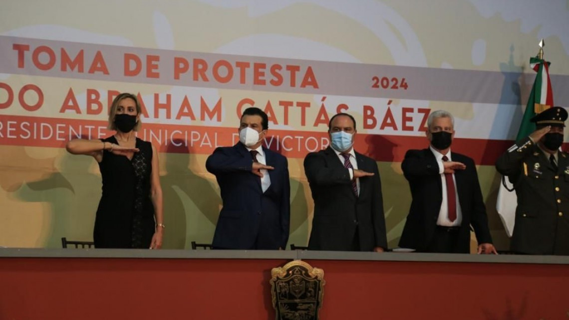 Rinde protesta Eduardo Gattás como alcalde de Victoria para el periodo 2021-2024