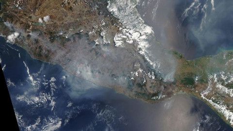 Así se ven los incendios de México desde el espacio