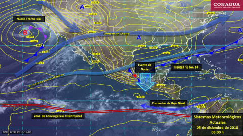 Tormentas puntuales intensas en Veracruz y Oaxaca Frente Frío No. 14