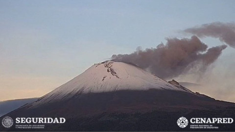 Popocatépetl registra cuatro exhalaciones