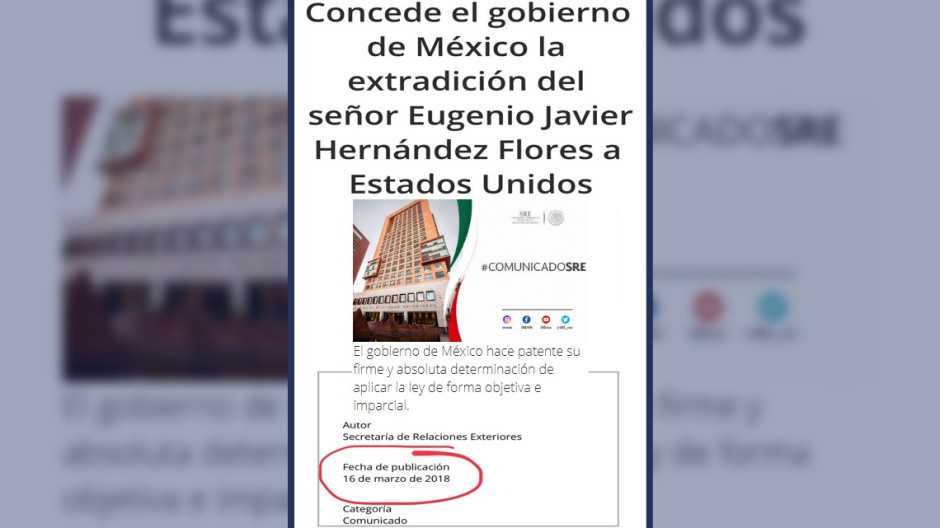 Desconcierto tras boletín antiguo de la SER por extradición de Eugenio Hernández