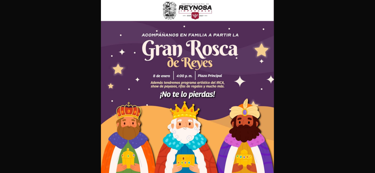 Convivirán familias con Carlos Peña Ortiz en el corte de la Gran Rosca de Reyes