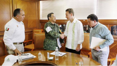 Sostienen reunión por temporada de huracanes en Chiapas