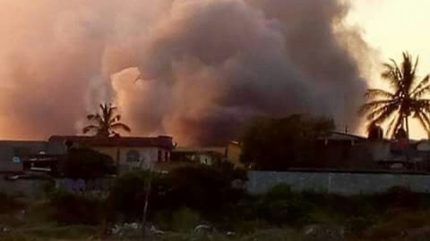 Se incendia ex basurero de Ciudad Madero