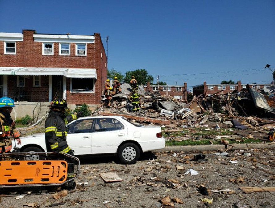 Se registra fuerte explosión en Baltimore, EU 