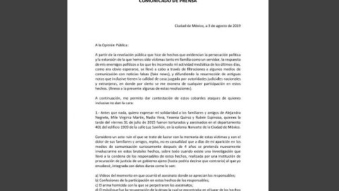 Reaparece Duarte en Twitter para defenderse de acusaciones 