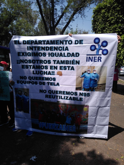 Personal médico del INER se manifiesta por falta de insumos médicos 