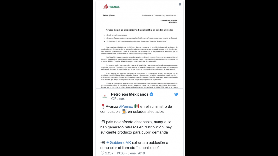 Avanza suministro de combustible en estados afectados: Pemex