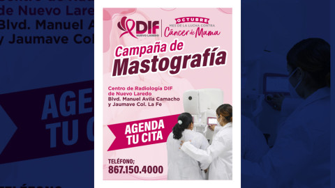 Invita Sistema DIF Nuevo Laredo a campaña de mamografias gratuitas para mujeres vulnerables