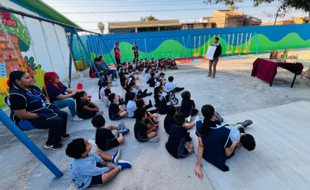 Visita programa de biblioteca  itinerante jardín de niños ‘Beatriz Lugo de González’