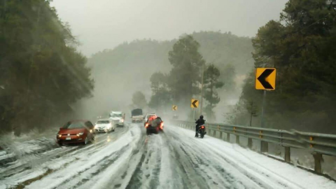 Sorprende granizada a San Cristóbal de las Casas