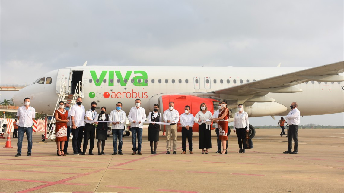 Tamaulipas recibe vuelo inaugural de Viva Aerobus, conectando CDMX con Tampico
