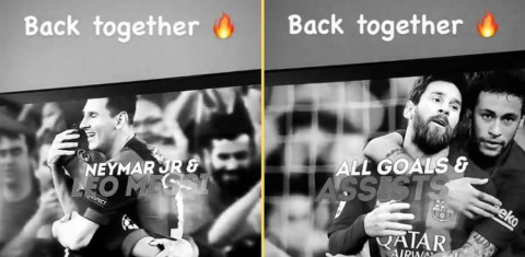  Neymar da la bienvenida a Messi en el PSG