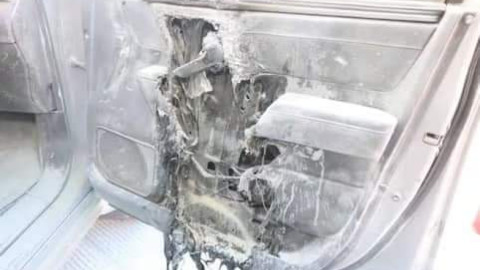 Camioneta de Fernández Noroña se incendia en Gira por Matamoros