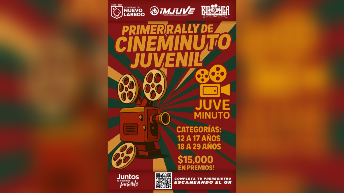 Invita IMJUVE a jóvenes de Nuevo Laredo a participar en el primer rally de Cineminuto Juvenil
