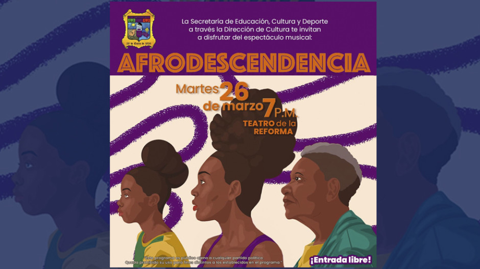 Invitan a matamorenses a presenciar el espectáculo musical "Afrodescendencia"