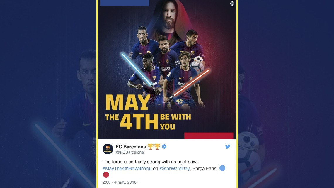 Equipos de futbol celebran el Día de Star Wars