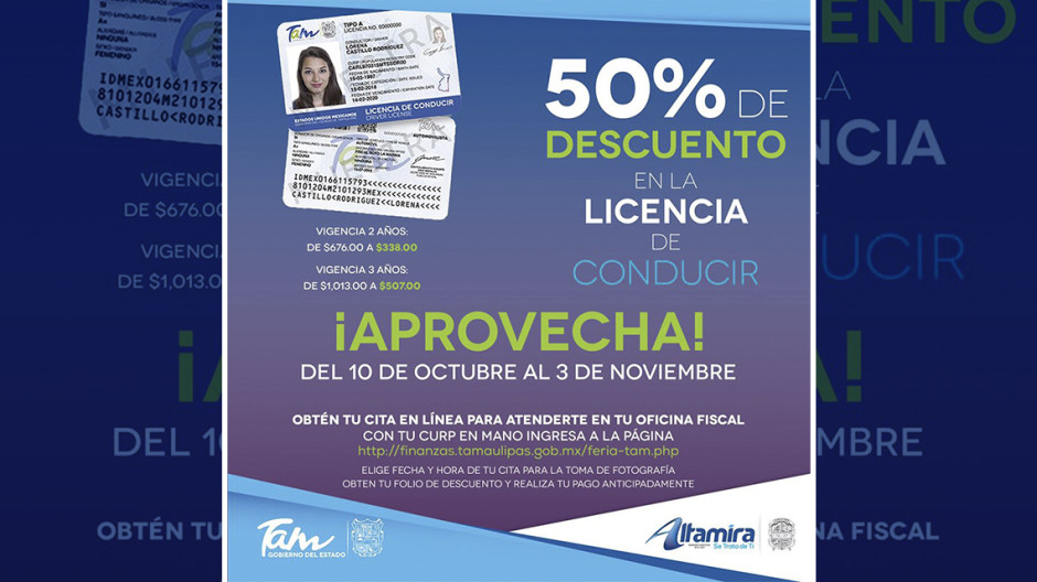 Invitan a aprovechar descuento en licencias para conducir