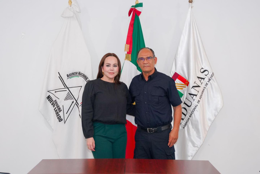 Alcaldesa Carmen Lilia Canturosas se reúne con titular de la aduana para atender problemática en puentes internacionales