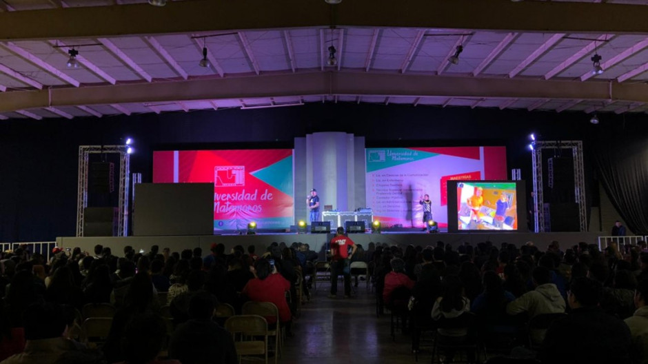 Facundo otorga conferencia en Matamoros