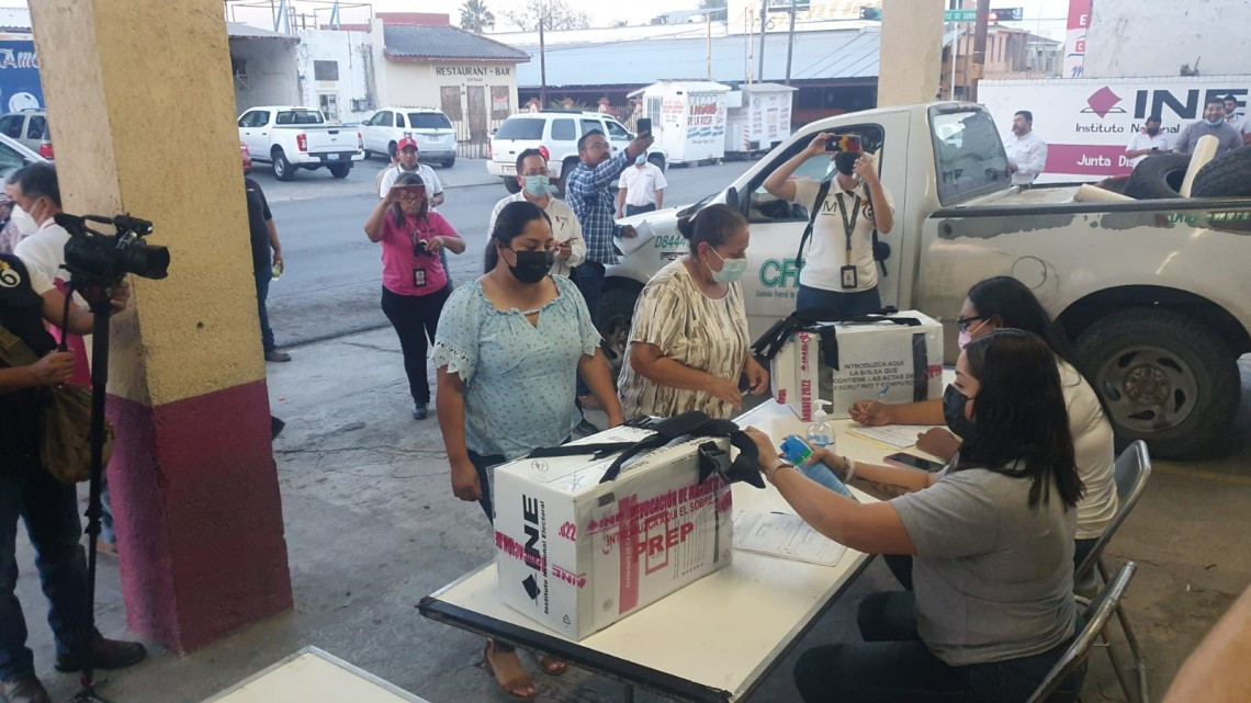 Sin complicaciones mayores y a la espera de los resultados, INE en Nuevo Laredo