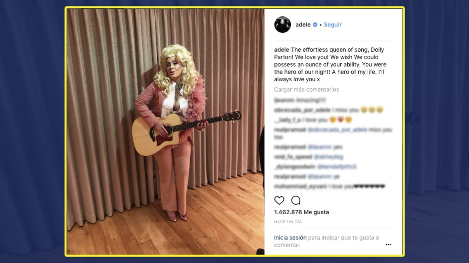 Adele se viste de Dolly Parton