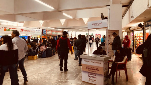 Se llena Central de Autobuses previo a Nochebuena