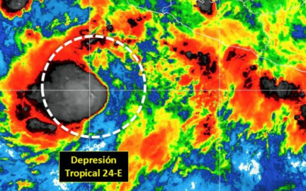 Se forma la depresión tropical 24-E frente a las costas de Colima y Michoacán