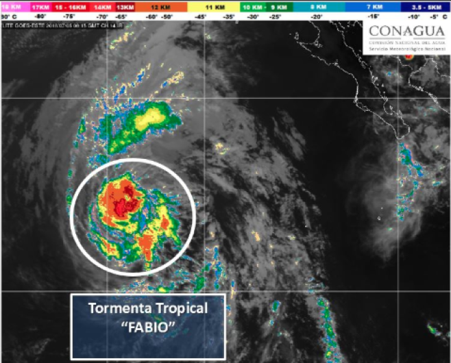 “Fabio” regresa a tormenta tropical