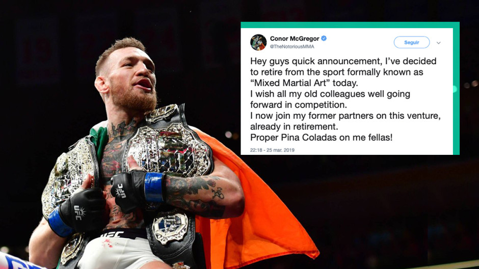 Anuncia Conor McGregor su retiro de la MMA