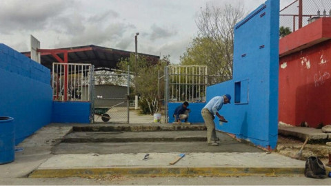 Rehabilitan fachadas de 93 escuelas de educación básica