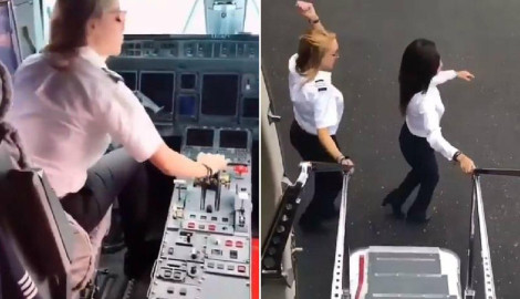 Pilotos de avión logran el "Kiki Challenge" más original hasta el momento