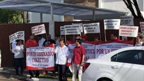 Recriminan integrantes del SUTSPET falta de liderazgo de Blanca Valles