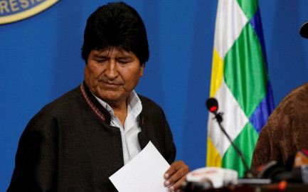Renuncia Evo Morales a la presidencia  de Bolivia