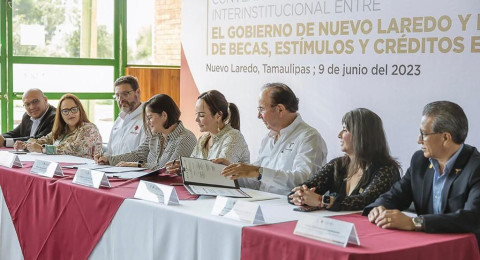 Firma convenio Secretaría de Educación con Nuevo Laredo para brindar becas y créditos educativos