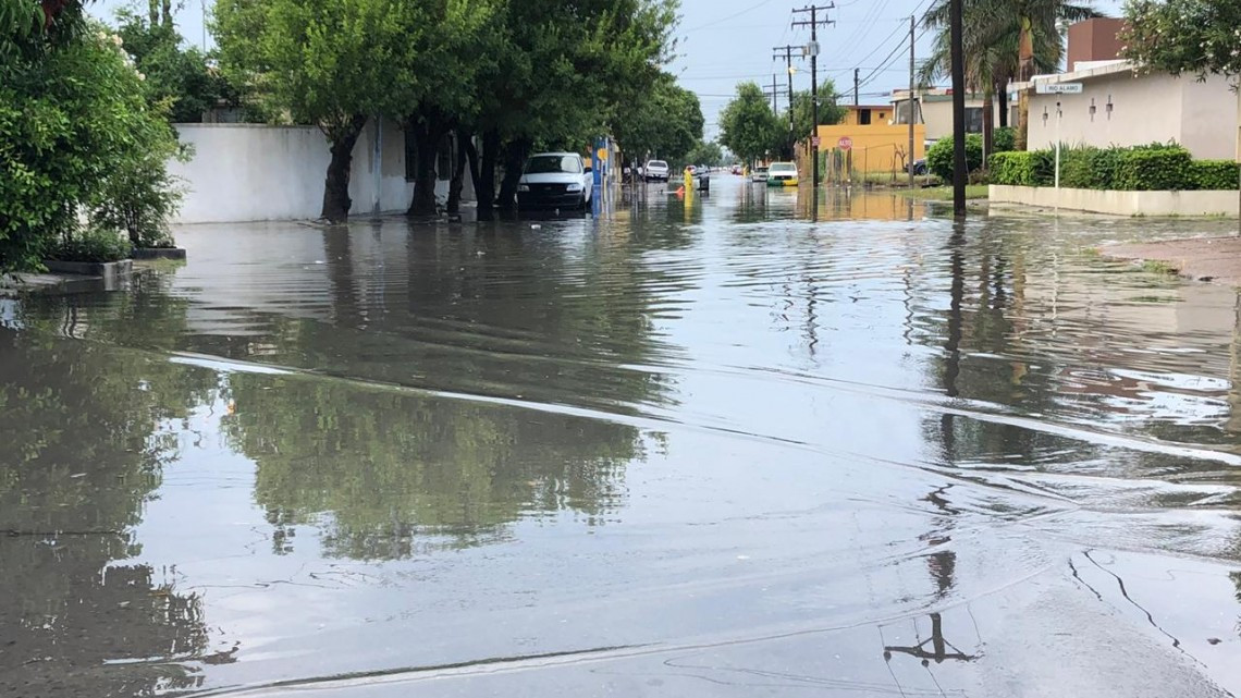Lluvias dejan inundaciones en Matamoros 