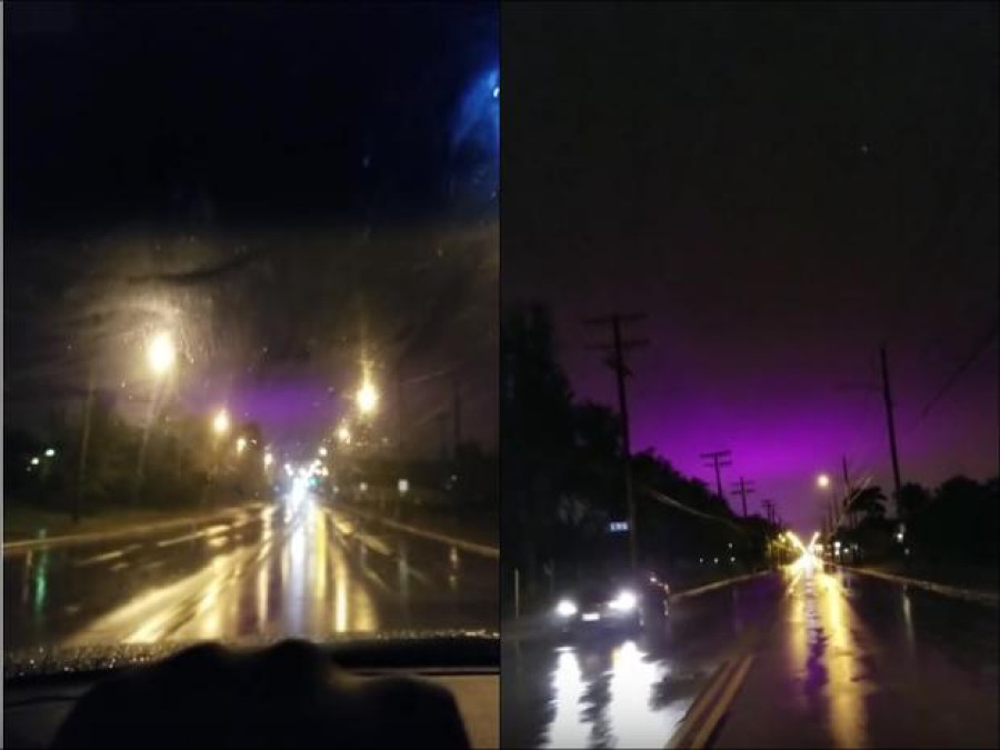 Cielo púrpura sorprende en EU