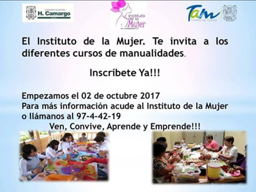 Invita IMM a cursos de manualidades