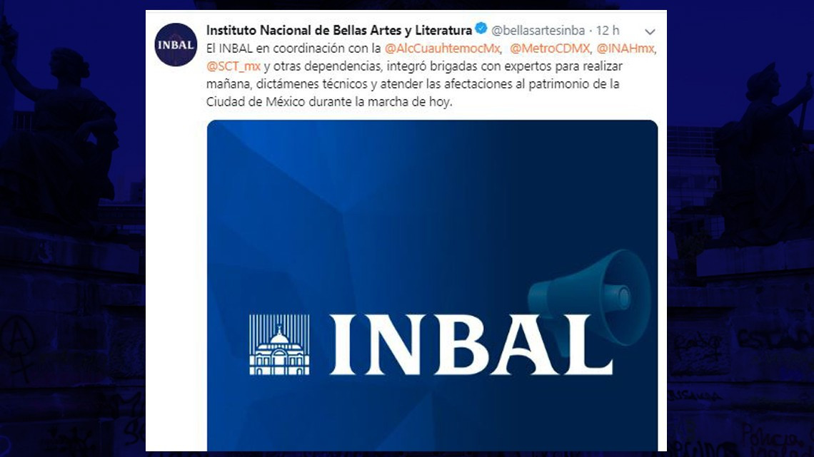 Evaluará INBAL daños en monumentos tras marcha de mujeres